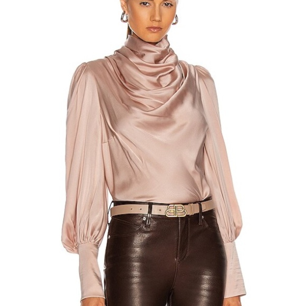 Zimmermann Blush Satin Blouse